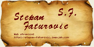 Stepan Faturović vizit kartica